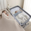 Saterkali 3 in 1 Baby Bassinet Bedside Sleeper with Storage Basket and Wheels - Like New