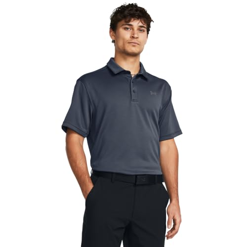 1290140 Under Armour Men's Tech Golf Polo Downpour Gray/Pitch Gray 2XL - Brand New