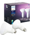 Philips Hue White & Color Ambiance BR30 LED Smart Bulbs (Hue Hub Optional), 2pk - Like New