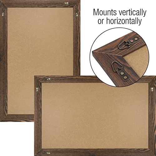 Excello Global Products Wooden Hanging Chalk Sign for Kitchen - Torched/Rustic - Like New