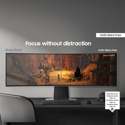 Samsung 49" Odyssey G9 Series QD-OLED G-Sync Compatible Curved, LS49DG956SNXGO - Like New