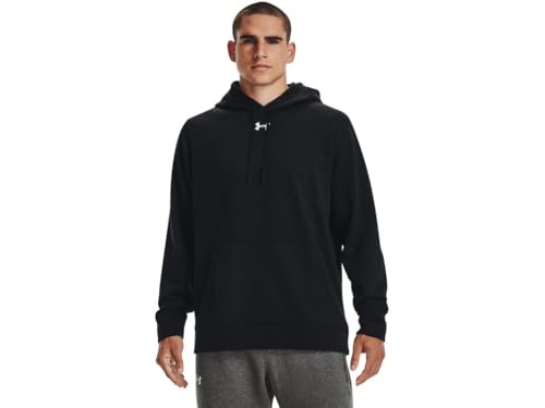 1300123 UNDER ARMOUR MEN'S HUSTLE FLEECE HOODIE BLACK SIZE XL - Brand New