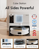 YEEDI CUBE ROBOT VACUUM AND MOP SELF EMPTYING 8MM AUTO MOP LIFTING - WHITE - Like New