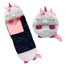HAPPY NAPPERS PILLOW SLEEPY SACK MEDIUM 54” X 20”, SHIMMER UNICORN - MULTI - Like New