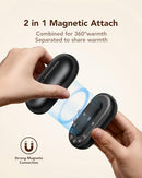 WEEFANCY HAND WARMERS RECHARGEABLE 2 PACK MAGNETIC ALLOY HANDWARMER 7000 - BLACK - Like New