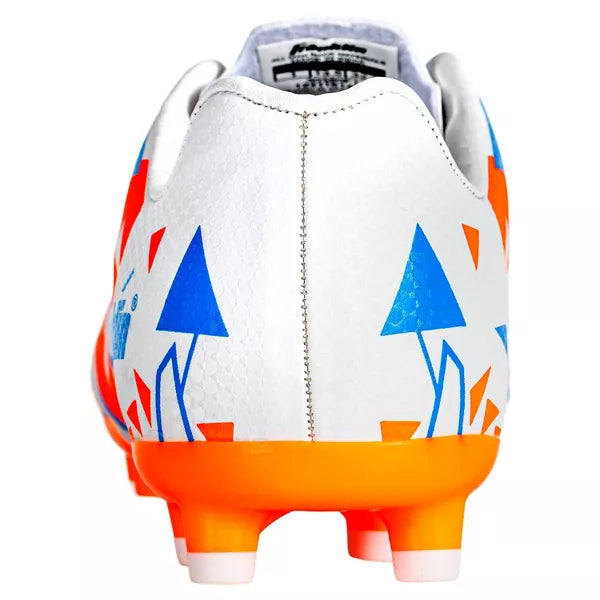 FRANKLIN SPORTS SIZE 13 YOUTH SOCCER CLEATS - SIZE: MEN Y-13 - WHITE/ORANGE/BLUE - Like New