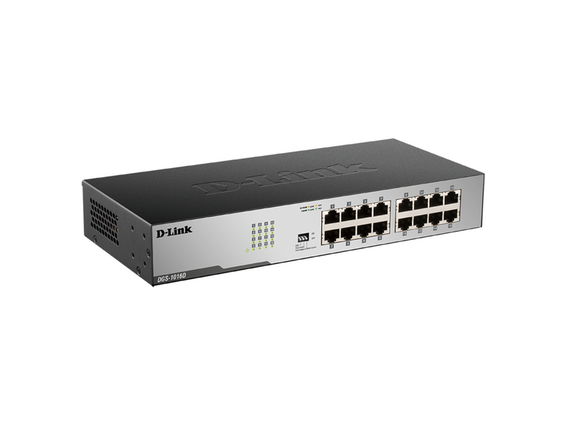 D-Link 16-Port Gigabit Ethernet Unmanaged/ Plug and Play Switch | Fanless |