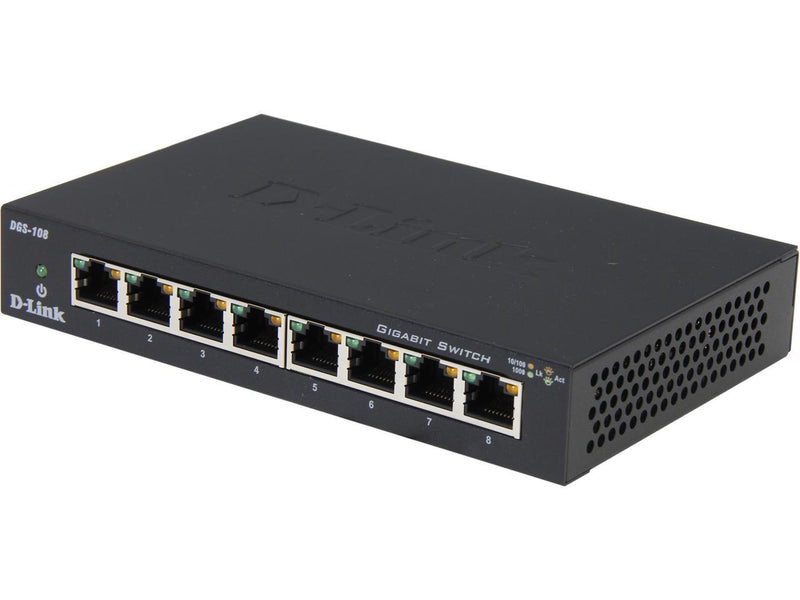 D-Link DGS-108 Unmanaged 8-Port Gigabit Switch