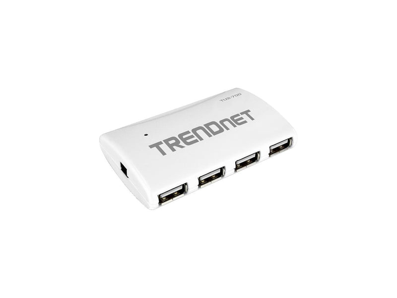 TRENDnet USB 2.0 7-Port High Speed Hub, 5V/2A Power Adapter, Up to 480 Mbps USB