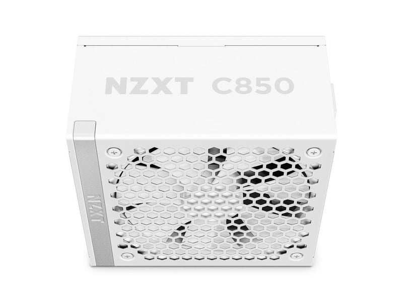 NZXT ATX 3.1 850 Watt 80 Plus Gold Fully Modular Low-Noise Power Supply - White