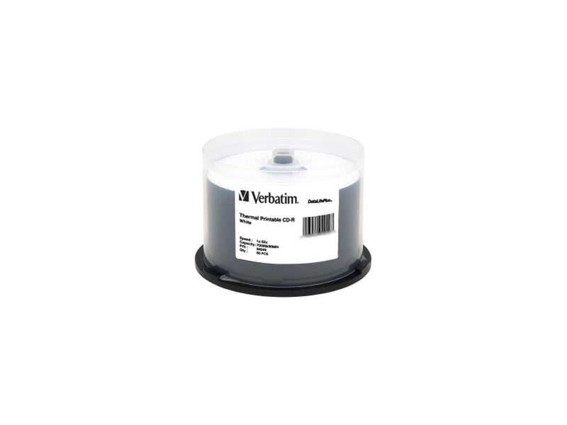 Verbatim 700MB 52X CD-R Thermal Printable 50 Packs Spindle Media Model 94949