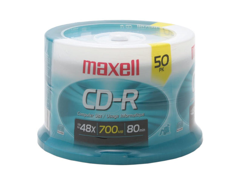 maxell 700MB 48X CD-R 50 Packs Spindle Disc Model 648250