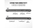 Corsair USB100 7-Port USB-C/USB-A Expansion Hub - 3X USB Type-C Ports - 4X USB