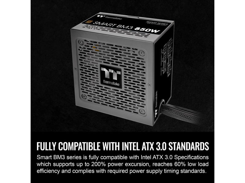 Thermaltake Smart BM3 850W 80Plus Bronze ATX 3.0 & PCIE 5.0 Ready Semi-Modular