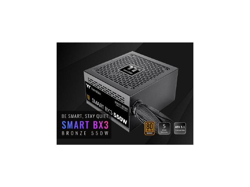 Thermaltake Smart BX3 550W 80Plus Bronze ATX 3.1 Standard Power Supply;