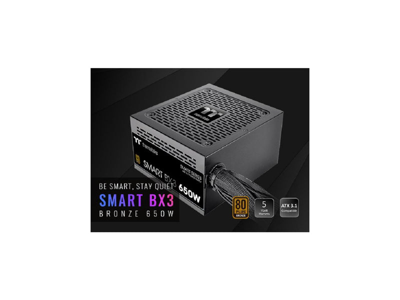 Thermaltake Smart BX3 650W 80Plus Bronze ATX 3.1 Standard Power Supply;