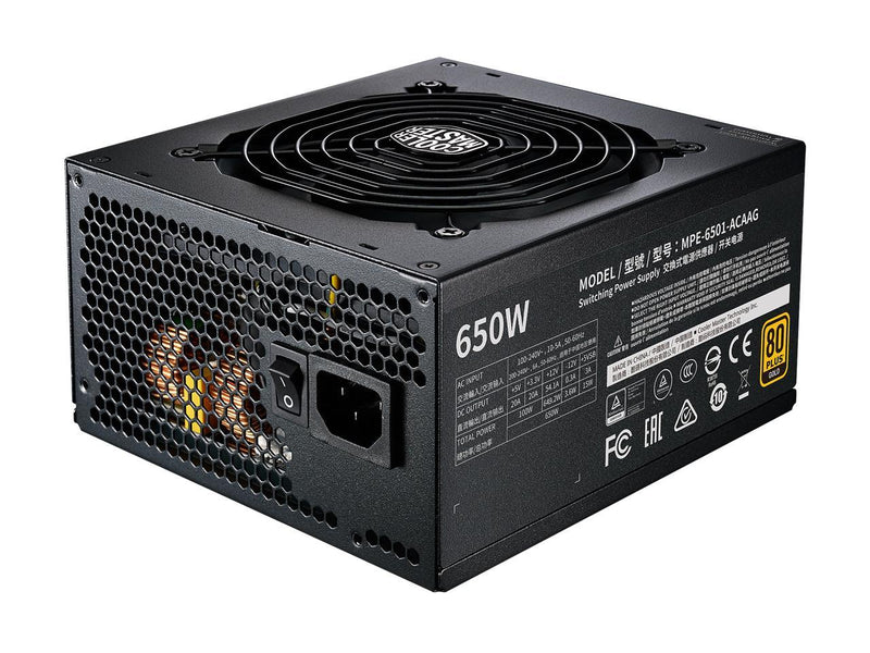 Cooler Master MWE Gold 650 V2 Fully Modular, 650W, 80+ Gold Efficiency, Quiet