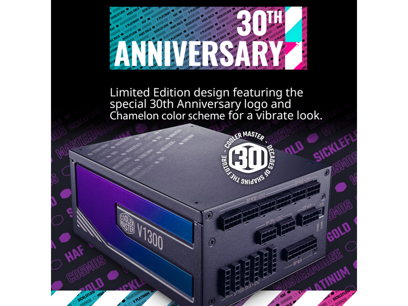 Cooler Master V1300 Platinum 30th Anniversary Fully Modular, 1300W, 80+