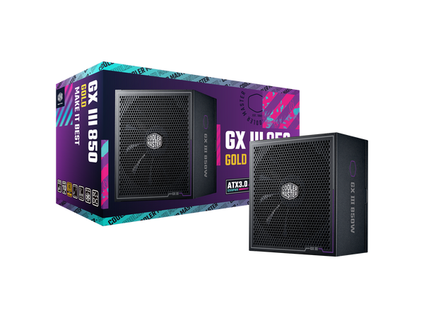 Cooler Master GX III Gold 850W ATX3.0 Full Modular Power Supply, 850W, 80+ Gold,