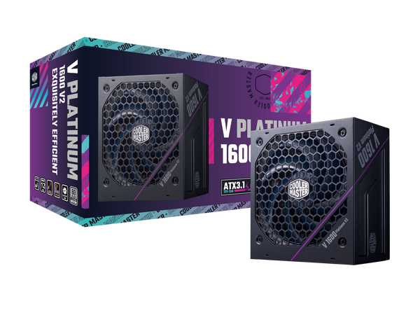 Cooler Master V Platinum 1600W V2 ATX 3.1 Full Modular PSU, 80+ Platinum, Dual