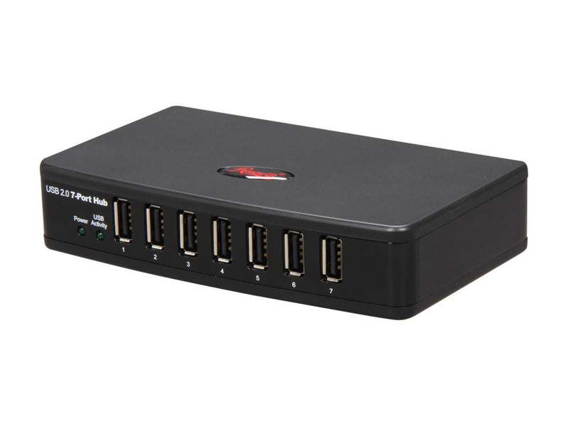 Rosewill RHUB-300 - 7-Port USB 2.0 Hub with Power Adapter
