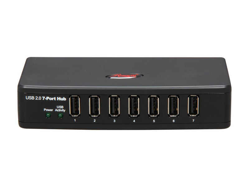 Rosewill RHUB-300 - 7-Port USB 2.0 Hub with Power Adapter