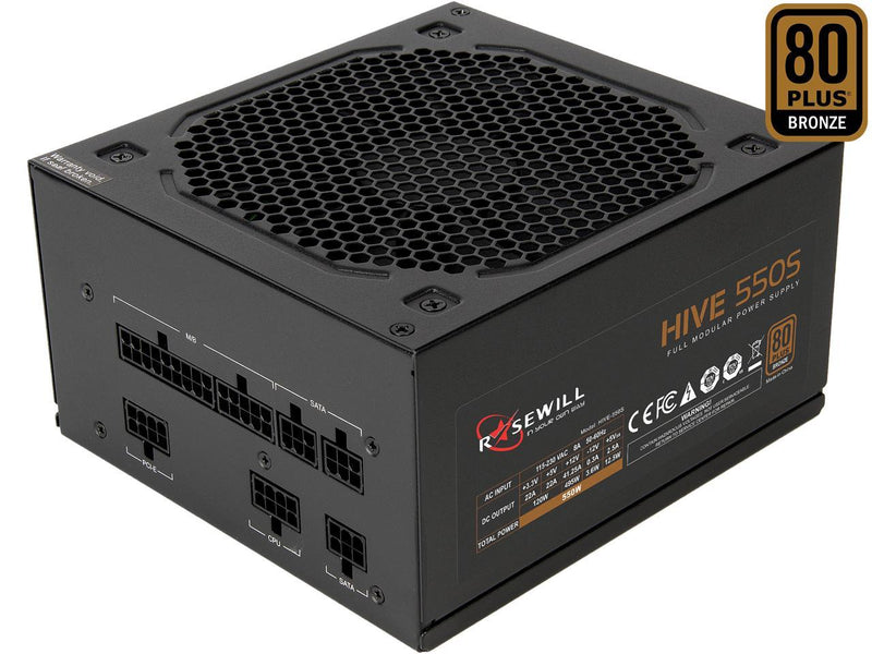 ROSEWILL Gaming 80 Plus Bronze 550W Power Supply / PSU, HIVE Series 550