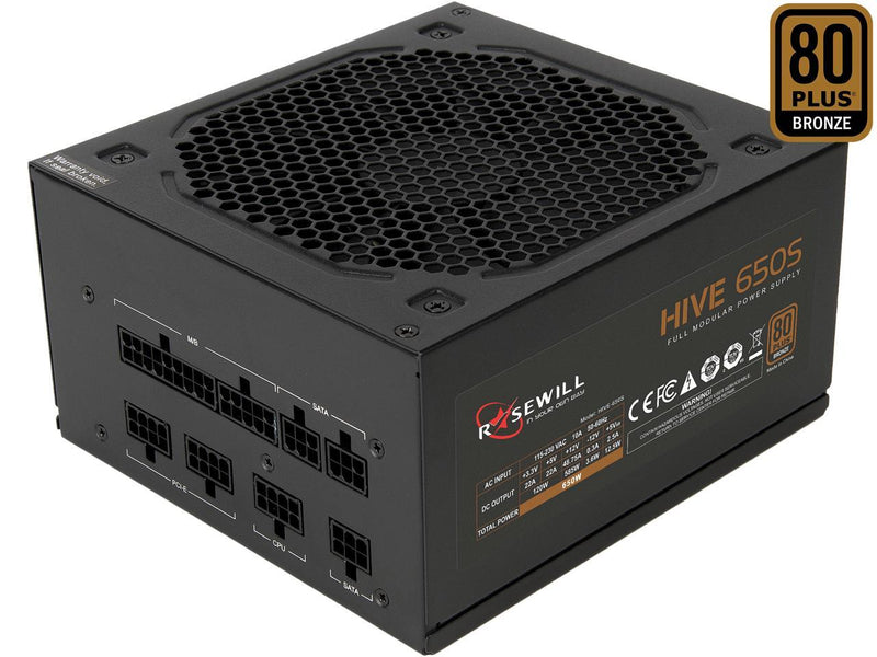 ROSEWILL Gaming 80 Plus Bronze 650W Power Supply/PSU, HIVE Series 650