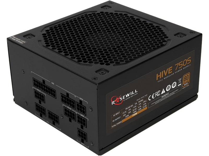 Rosewill HIVE Series, HIVE-750S, 750W Fully Modular Power Supply, 80 PLUS BRONZE