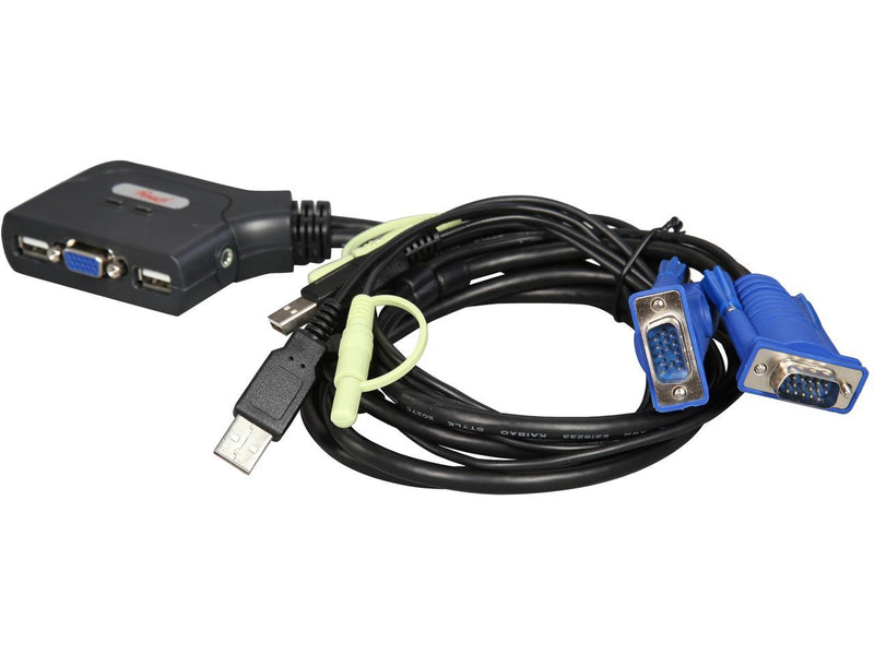 Rosewill RKV-17001 2-Port USB Cable KVM Switch with Audio