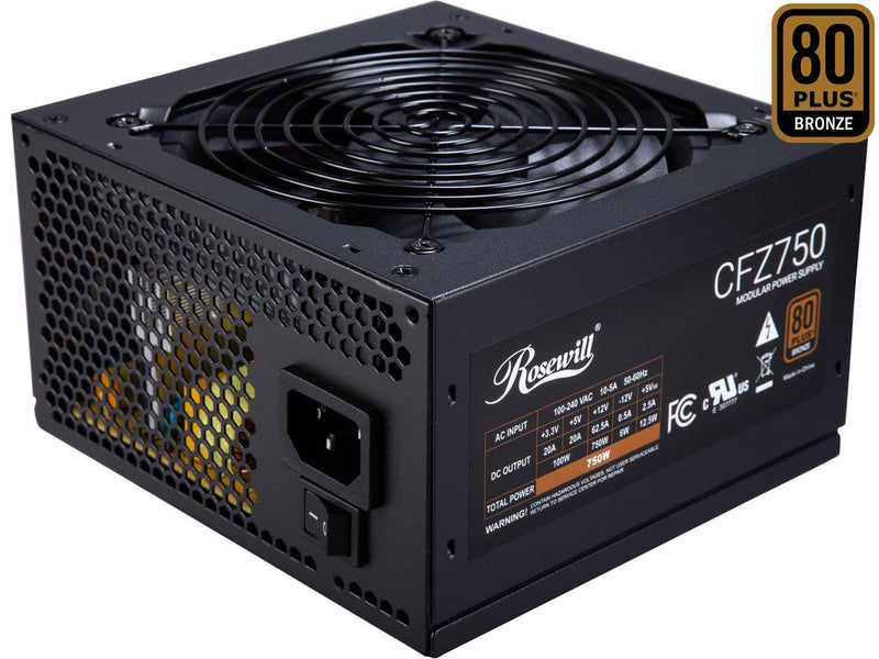 Rosewill CFZ750 750W ATX Semi Modular Gaming Power Supply | 80 Plus Bronze