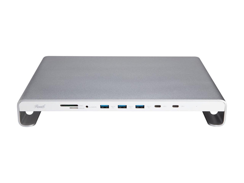 Rosewill USB-C 11-Port Docking Station Monitor Stand USB C Hub with 100W