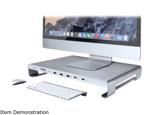 Rosewill USB-C 11-Port Docking Station Monitor Stand USB C Hub with 100W