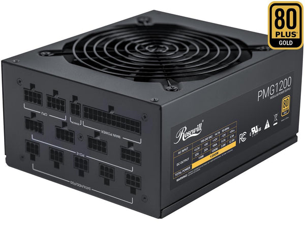 Rosewill PMG Series, PMG1200, 1200W Fully Modular Power Supply, 80 PLUS GOLD