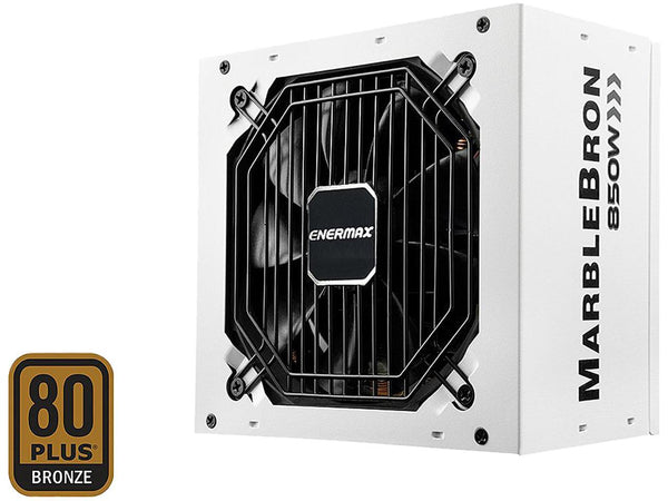 Enermax Marblebron 850W White Power Supply, 80 Plus Bronze, Semi-Modular