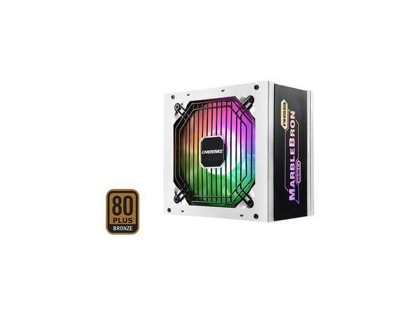 Enermax Marblebron 850W aRGB White Power Supply, 80 Plus Bronze, Semi-Modular