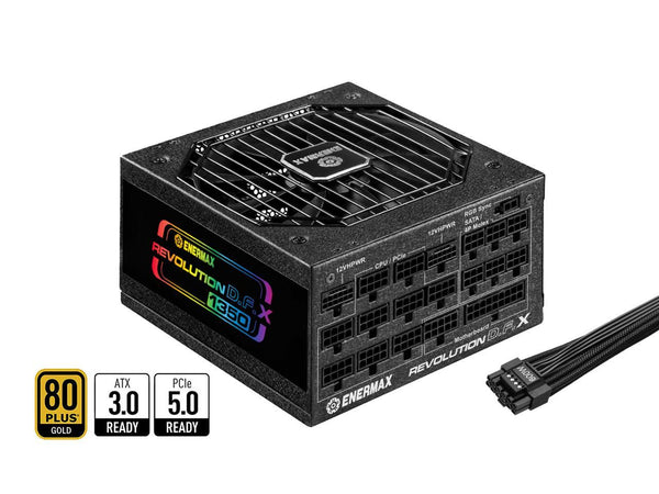 ENERMAX Revolution D.F. X 1350W Full Modular, 80 Plus Gold, ATX 3.0 & PCIe 5.0