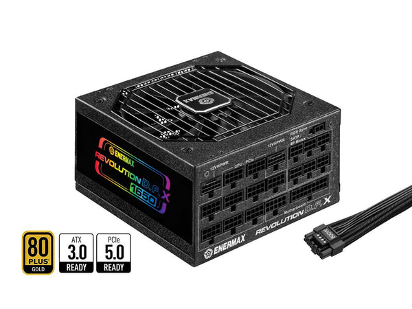 ENERMAX Revolution D.F. X 1650W Full Modular, 80 Plus Gold, ATX 3.0 & PCIe 5.0