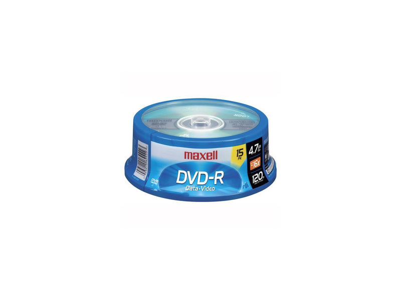 Maxell 4.7GB 16X DVD-R Disc Model 638006 15-Disk Spindle