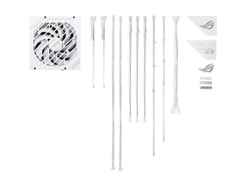 ASUS ROG Strix 850W White Edition PSU, Power Supply (ROG heatsinks, Axial-tech