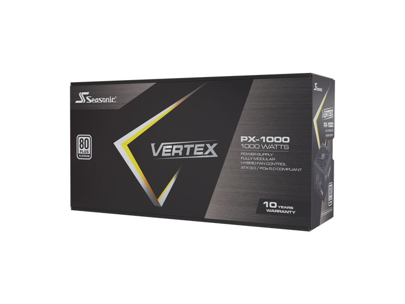 Seasonic VERTEX PX-1000, 1000W 80+ Platinum,  ATX 3.0 / PCIe 5.0 Compliant, Full