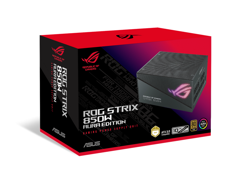 ASUS ROG Strix 850W Gold Aura Edition (Fully Modular Power Supply, 80+ Gold