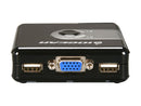 IOGEAR 2-Port Compact USB VGA KVM with Built-in Cables, GCS42UW6