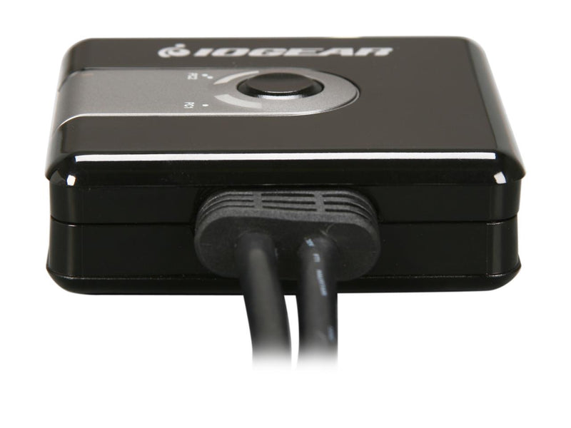 IOGEAR 2-Port Compact USB VGA KVM with Built-in Cables, GCS42UW6
