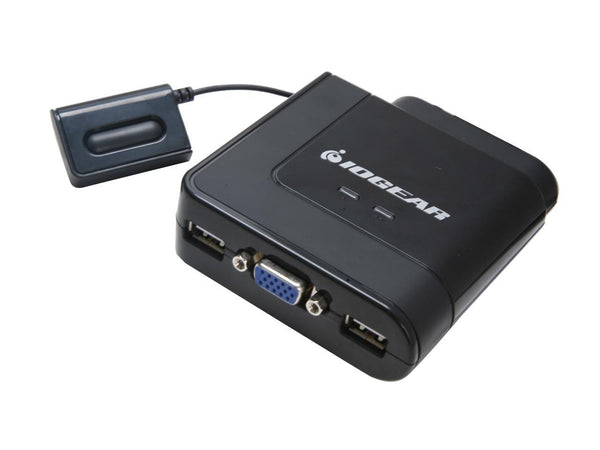 IOGEAR 2 Port USB Cable KVM Switch with Audio and Mic, GCS72U