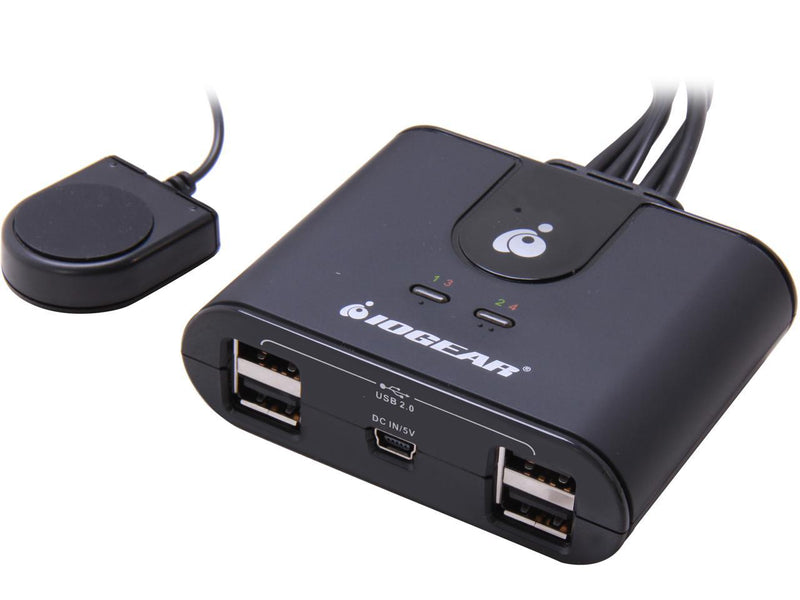 IOGEAR USB 2.0 4x4 Peripheral Switching Hub - 4 PC Share To 4 USB Devices