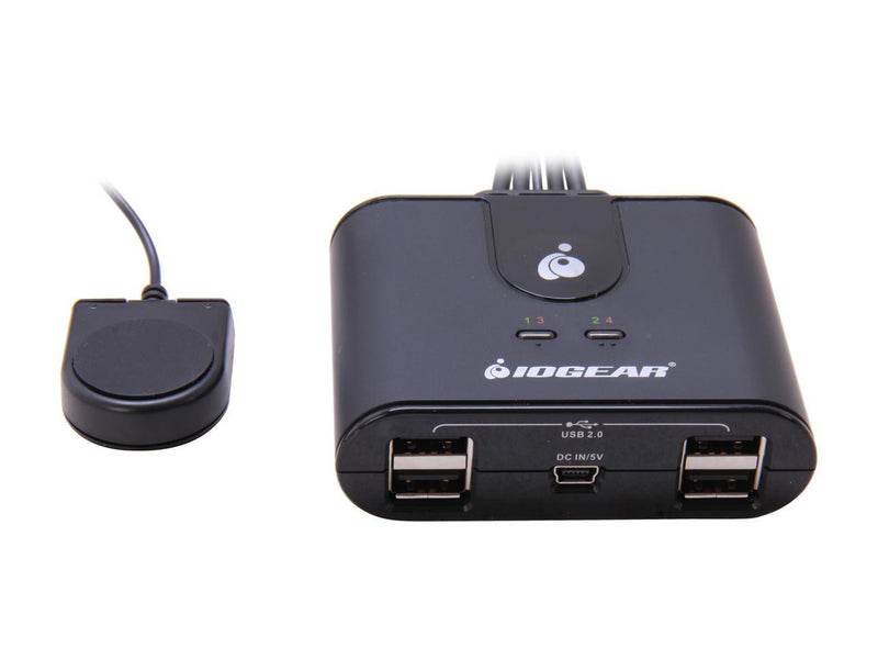 IOGEAR USB 2.0 4x4 Peripheral Switching Hub - 4 PC Share To 4 USB Devices