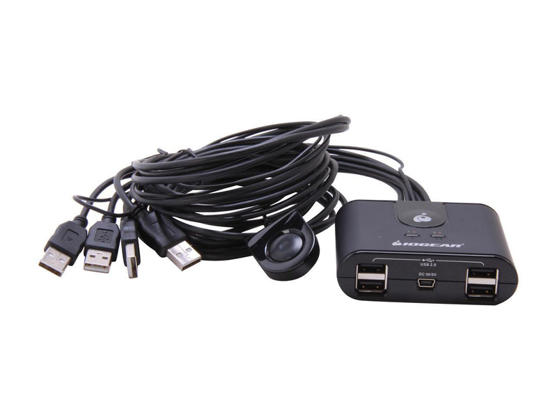 IOGEAR USB 2.0 4x4 Peripheral Switching Hub - 4 PC Share To 4 USB Devices