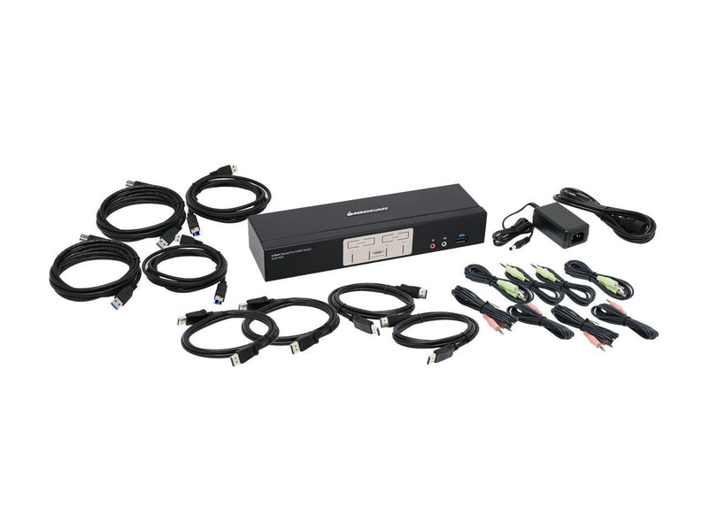IOGEAR GCS1934 4-Port DisplayPort 1.2 KVMP Switch with USB 3.1 Gen1 Hub and