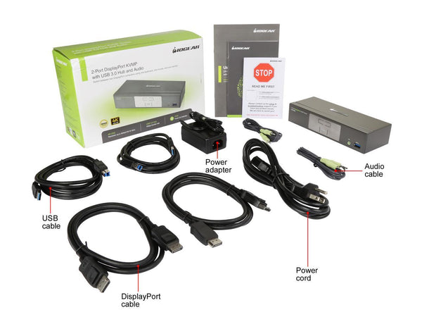 IOGEAR GCS1902 2-Port DisplayPort KVMP Switch with USB 3.0 Hub (TAA Compliant)